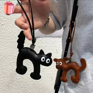 Móc khóa chó GAVESTO, Phụ kiện trang sức Trượng Móc khóa ô tô dễ thương, Móc chìa khóa da PU Dachshund Vòng chìa khóa