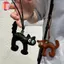 Móc khóa chó GAVESTO, Phụ kiện trang sức Trượng Móc khóa ô tô dễ thương, Móc chìa khóa da PU Dachshund Vòng chìa khóa