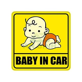 Tem Dán Ô Tô Baby In Car SH Autocare, Chống Thấm Nước, Nắng, Phản Quang Trong Bóng Tối, Dán Đuôi Xe