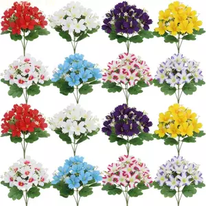 {WELV}Artificial Morning Glory Lifelike Design Details Vibrant Color Retention