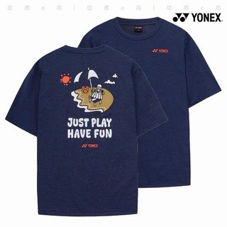 [Readystock] YONEX Hàng có sẵn Áo cầu lông Hàn Quốc mới Áo thun ngắn tay nam nữ thể thao và giải trí 100% Cotton 328