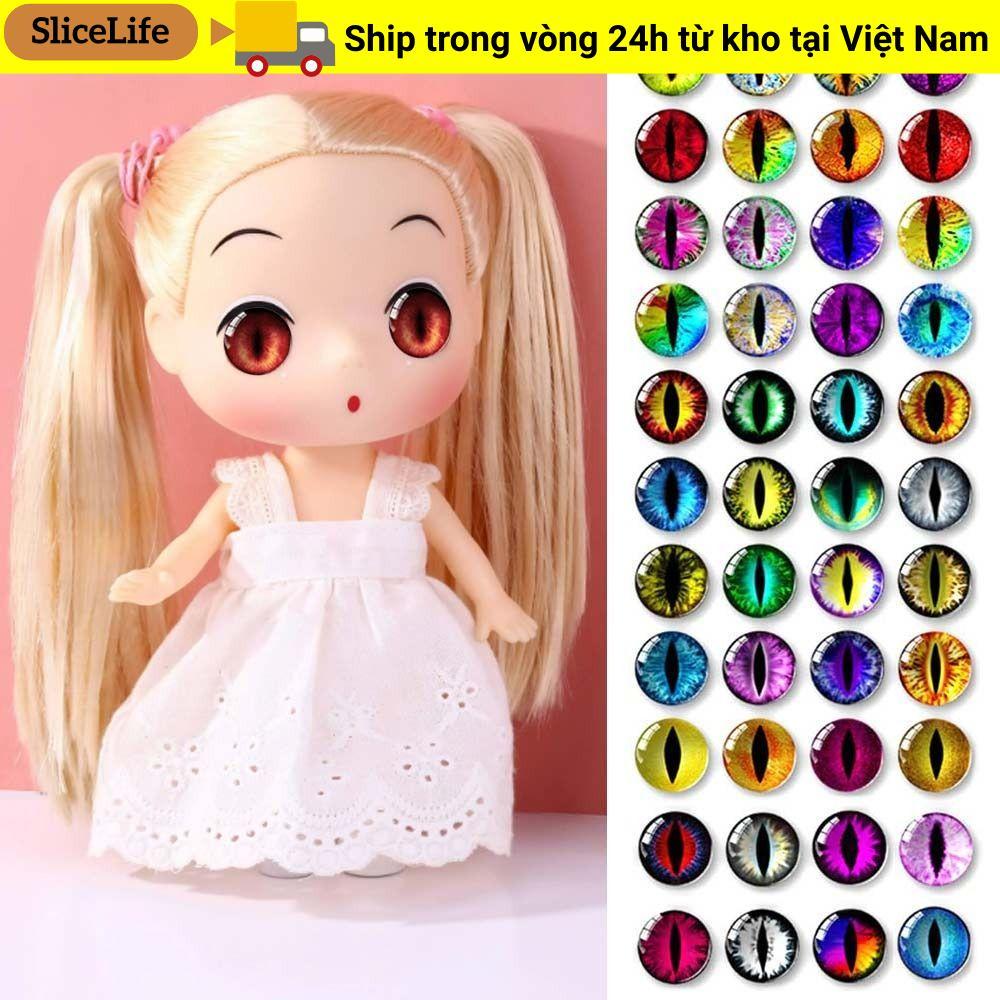 SLICELLIFE 20 Cái / 10 Đôi Mắt Pha Lê Con Rối, Nhựa 6 Mm-20 Mm Mắt Thủ Công Mắt, Phụ Kiện Động Vật Gấu Pha Lê Chất Lượng Cao Phụ Kiện Búp Bê DIY