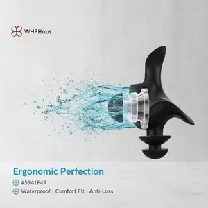 < WHPHous-t > Nút tai silicon chống mất để bơi lội an toàn Phù hợp cho người lớn và trẻ em Sử dụng nước đẹp