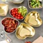 Sáng Tạo Thép Không Gỉ Salad Đĩa Chậu Vàng Thịt Nướng Hình Hàn Quốc Tấm Trái Tim 304 Món Tráng Miệng Trái Cây Ăn Nhẹ Đồ Ăn Nhẹ KCX5