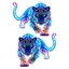 Nhãn dán ô tô DWEL Neon Leopard, Decal ô tô động vật chống nước đầy màu sắc, Nhãn dán thân xe trang trí tự dính