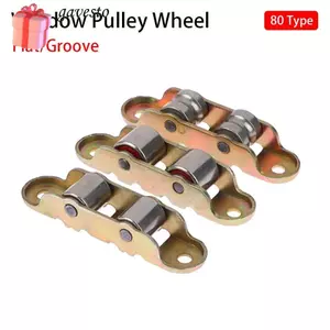 GAVESTO 1 Chiếc Bánh Xe Rãnh Phẳng, Cửa Phẳng / Rãnh Cửa Sổ Ròng Rọc Bánh Xe, Phụ Kiện Phần Cứng 80 Loại Bánh Xe Đôi Dưới Trượt Đường ray