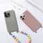 Ốp lưng iphone Rainbow chống mất dây buộc điện thoại di động 16promax bát cầm tay 15plus thích hợp cho Apple 14 dây chuyền vỏ điện thoại di động dây buộc