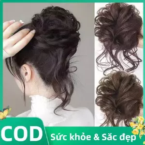 Trong kho tổng hợp xoăn Bun lộn xộn Claw chignon Clip đàn hồi tóc scrunchies hairpieces: Cá Tuyết