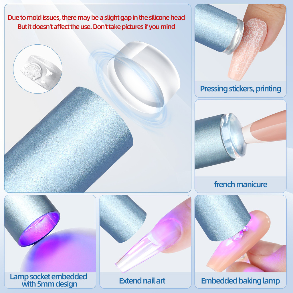 [XT] Đèn Hơ Gel Móng Tay Mini Cầm Tay Dạng Silicon Linh Hoạt Đèn UV Sấy Khô Gel Nhanh Chóng Tiện Lợi