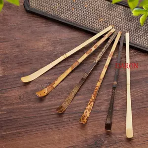 Thìa Lá Trà DARON, Muỗng Dính Matcha Tre 18cm, Dụng Cụ Trà Chuyên Nghiệp Truyền Thống Handmade Trà Show