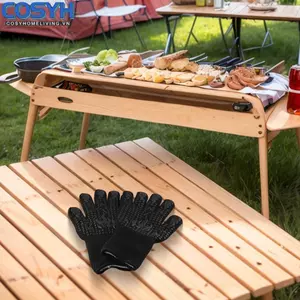 <cosyh>Grilling Gloves Comfortable Wear Easy To Clean Fireproof Material For Baking
