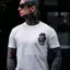 Áo thun ngắn tay cỡ lớn Skeleton Snake Dark American Street dành cho cặp đôi