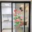 VVDZA 2 Miếng Dán Hoa Koi, Miếng Dán Tường Hoa Sen Vàng Chống Thấm Nước PVC, Chống Tĩnh Điện Phong Cách Trung Hoa Kính Cửa Sổ Decal Trang Trí Cửa Sổ