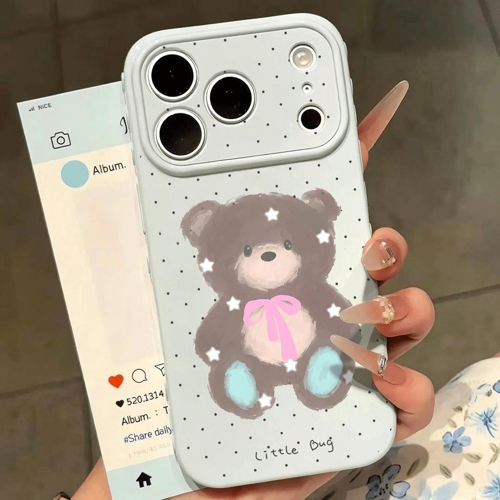 Gấu xám búp bê Thích hợp iPhone 17/16 trường hợp điện thoại 1512 mới 1314