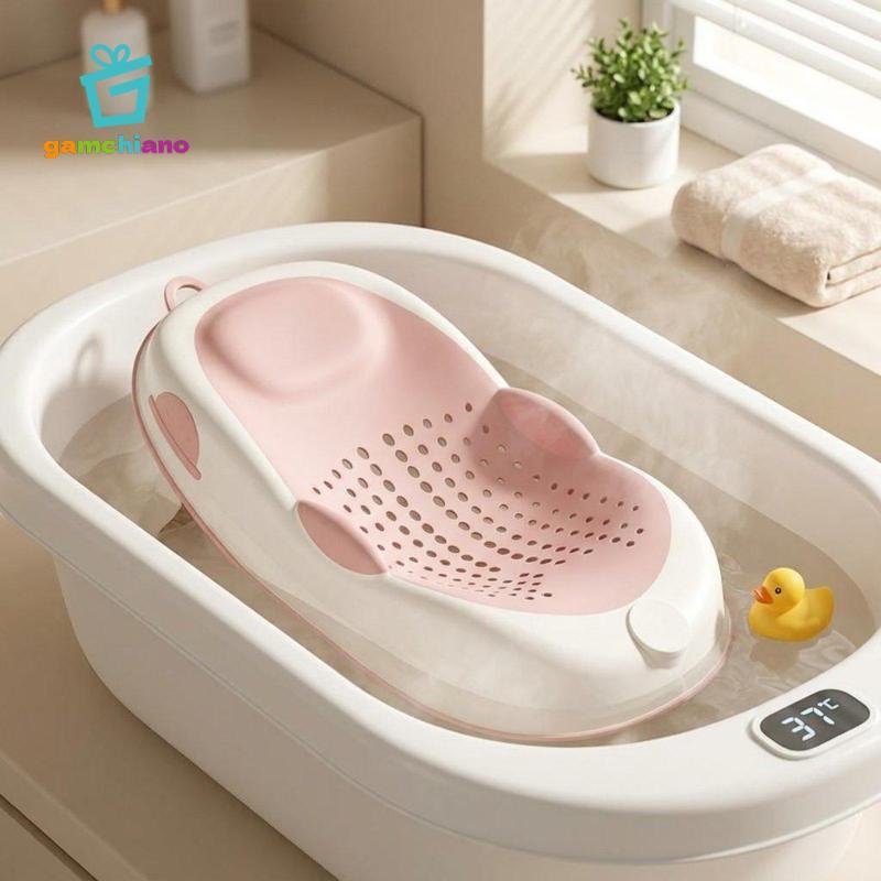 Lưới tắm cho bé sơ sinh Hỗ trợ tắm có thể gập lại với phụ kiện tắm bề mặt chống trượt cho bồn tắm cho trẻ sơ sinh