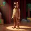Trang phục gấu cho trẻ em Ấm cúng Polyester Trang phục khiêu vũ Động vật ngụy trang cho chương trình Halloween và phim truyền hình
