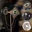 AqToCna Vintage Kim Loại sel Trâm Cài Nữ Phù Hợp Với Trang Trí Pha Lê Thổ Cẩm Pin AqToCna