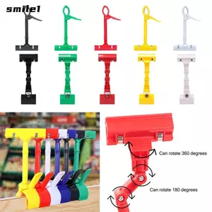 Giá đỡ thẻ SMILE, Giá đỡ nhãn quảng cáo Pop nhiều màu bằng nhựa, Dụng cụ siêu thị Đồ dùng quảng cáo Hiển thị nhãn sản phẩm Giá đỡ bảng hiệu Cửa hàng kẹp trưng bày
