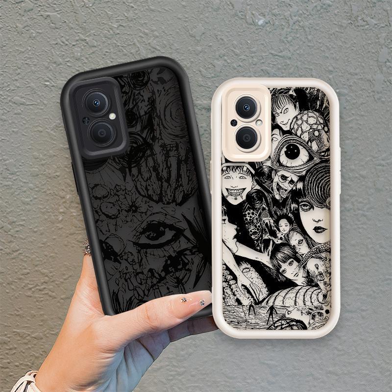 Áp dụng cho OPPO Reno 7Z 8Z 5G Vỏ điện thoại mềm silicon hoạt hình TPU con gái quỷ mắt thiên thần Ốp lưng chống sốc