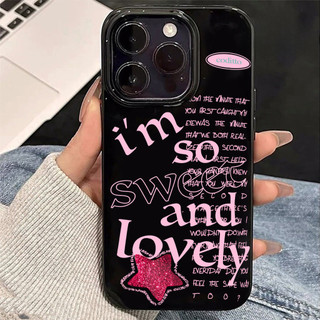 Ốp Lưng IPhone 13 15 11 17 16 12 14 ProMax  Chữ màu hồng ngọt 7 8Plus XR X XS Max