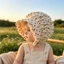 Trẻ Sơ Sinh Cho Bé Mũ Chống Nắng Vintage Chấm In Ruffle Viền Nắp Bonnet Mũ Mũ Mũ Ngoài Trời