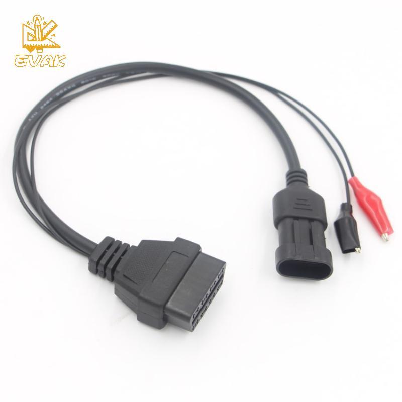 Alittlesetrtu Cho Fiat / Alfa / Lancia 3 Pin Đến 16 Pin OBDII OBD2 Kết Nối Adapter Tự Động- Cáp Ô Tô Cho Fiat 3pin Nữ Chẩn Đoán Cáp VN