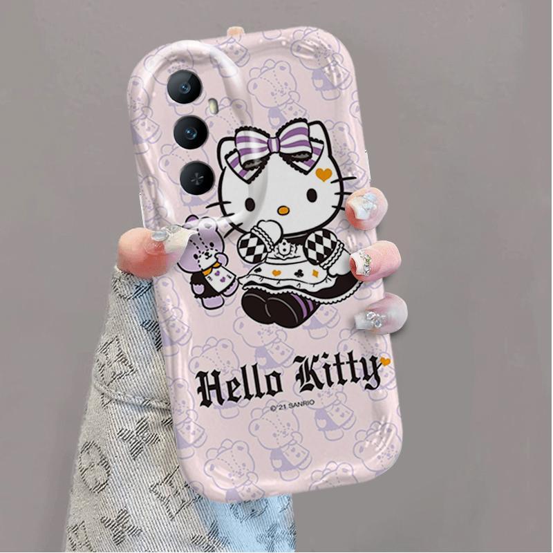 Vỏ Silicon Hoạt Hình Cho Realme C65 Bảo Vệ 3D Vỏ Điện Thoại Mềm TPU Kitty Sinh Viên Chống Sốc Ốp Lưng