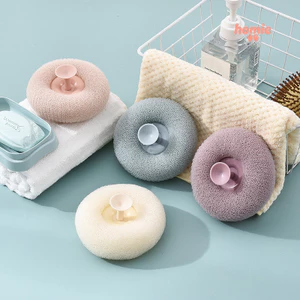Bóng tắm cỡ lớn có giác hút, bóng chà mềm mại cho phòng tắm gia đình, hình hoa trang trí.