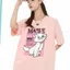 Disney Mary Cat Joint Áo Thun Nữ Tay Ngắn Mùa Hè Nửa Tay Anime Hàng Hóa Hoạt Hình Hai Chiều Quần Áo Dễ Thương