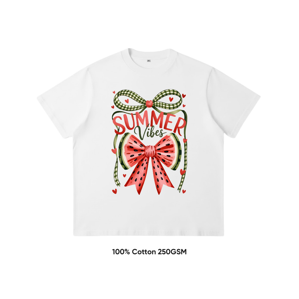 （Giao hàng 24h）Angela Áo Thun SUMMER VIBES: FRUIT EDITION Raven Studio 100% Cotton 220GSM