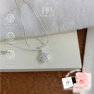 Vòng Cổ Ngôi Sao 5 Cánh Vòng Cổ Bạc PJN Hình Mặt Cười Tỏa Sáng Dành Cho Nàng Đi Học Đi Chơi VC05