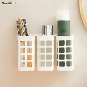 Dụng cụ làm tóc Giá đỡ bàn chải treo tường Sử dụng Punch Free Multifunction Organizer Ra Morden Kệ phòng tắm VN