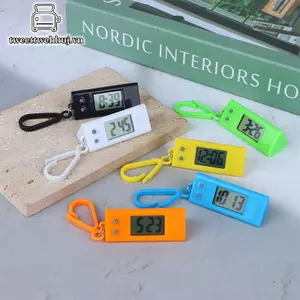 Nhíp Mini Điện Tử Tam Giác Đồng Hồ Kỹ Thuật Số Hiển Thị Thời Gian Quà Tặng Cho Nam Và Nữ Học Sinh Thi Clo Treo Móc Khóa VN