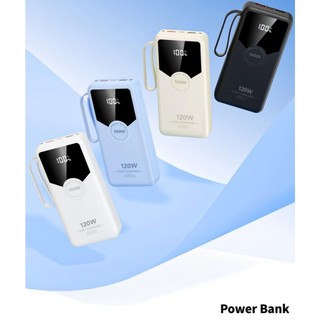 Sạc dự phòng 50000mAh  80000mah sạc nhanh 120W pin dung lượng lớn có dây cắm nhiều điện thoại