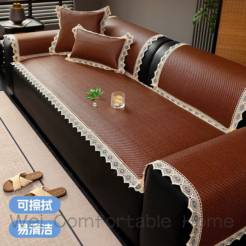 Mùa Hè Mây Thảm Sofa Đệm 2026 Phong Cách Mới Mùa Hè Sofa Thảm Đệm Chống Trơn Trượt Sofa Cao Cấp Đệm Vải Khăn