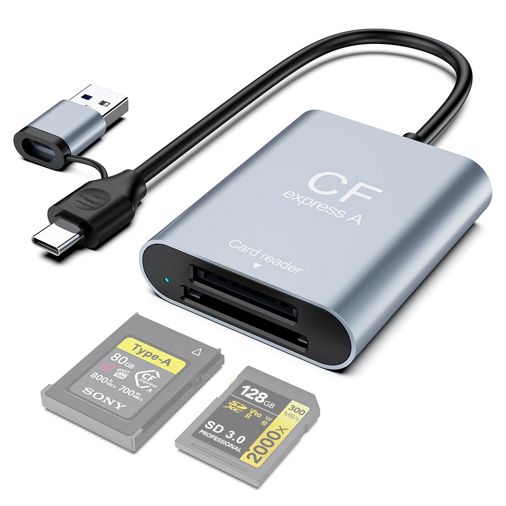 JMT CFexpress Loại A + Cổng Thẻ SD Đầu Đọc 2in1 Tương Thích USB 3.2 10Gbps Tốc Độ Cho Máy Tính Điện Thoại Thông Minh Máy Tính Bảng Chơi Game