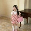 Bộ áo và quần Short ngắn tay in hoa cho bé gái 6M-4Y