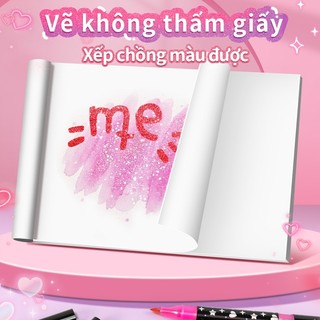 Bút dạ màu acrylic marker 24/96 màu cao cấp tươi sáng 2 đầu tươi sáng dùng trên nhiều chất liệu