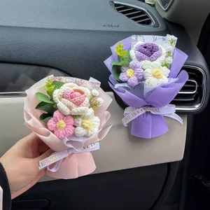 Bó Hoa Nhỏ Dệt Mini Hoàn Thành Tay Hoa Hồng Móc Cho Bạn Trai Và Bạn Gái Bắt Đầu