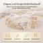 Gold LeafS Băng đô cưới thanh lịch Băng đô hợp kim chống trượt