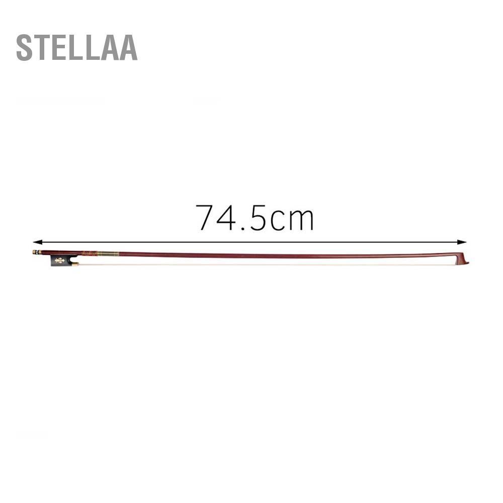 Stellaa Pernambuco Violin Bow Black Ebony Horsehair 4/4 Kích thước đầy đủ cho người mới bắt đầu và chuyên nghiệp