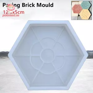 PWSSEND 1 Cái Khuôn Gạch lát, Hoa mận Lục Giác Nhựa Bước Đá Paver, 12.5x5cm DIY Có Thể Tái Sử Dụng Con Đường Bê Tông Khuôn Làm Khuôn Cho Bãi Cỏ Sân Vườn