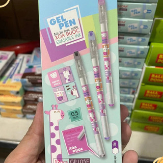 (Hộp 12 Cây) Bút Bi Gel Xóa Được Stacom GP105E 0.5mm – Viết Mượt, Xóa Dễ, Tiện Lợi Cho Học Tập