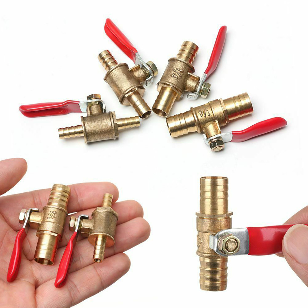 Van Bi Bằng Đồng Thau 6 / 8 / 10 / 12mm Chuyên Dụng Cho Ống Dẫn Dầu / Nước