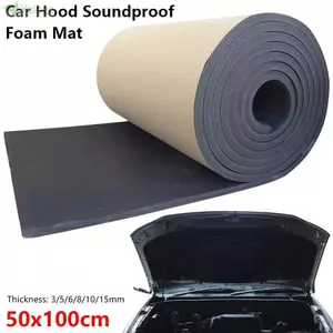 Thảm xốp chết âm thanh YOLOGO 1 cuộn, Thảm cách âm tự dính 3 / 5 / 6 / 8 / 10 / 15mm, Thảm cách âm xốp cao su hấp thụ âm thanh 100x50cm Tấm cách âm cho xe tải SUV