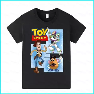 SY3 Toy Story 5 Woody In họa tiết áo thun ngắn tay trẻ em 110cm-6XL YS3