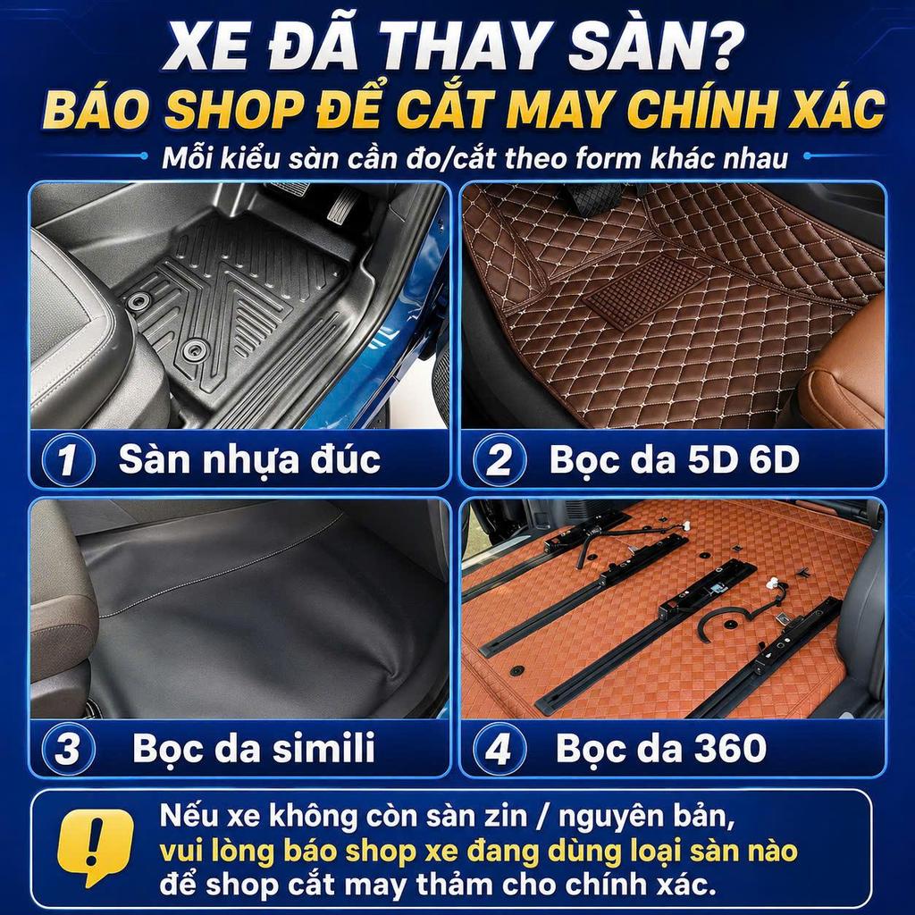 [Limo green] Thảm lót sàn xe Limo green cắt may sẵn chuẩn theo form nguyên zin và form đã có khuôn nhựa đúc tpe