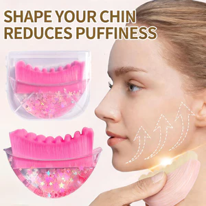 Bàn chải bạch huyết màu hồng Sakura mới Hình lưỡi liềm Bàn chải đường viền mặt Chăm sóc da Bàn chải Massage