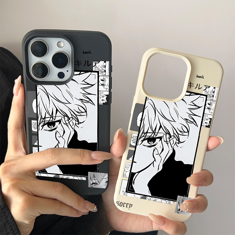 Ốp lưng cho iPhone 17 16 Pro Max 15 14 13 12 11 Hình ghép cậu bé Manga