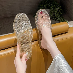 Dép Trong Suốt Trong Suốt Nhà Ngày Trong Nhà Hộ Gia Đình Pha Lê Giày Nữ Nam Phòng Tắm Giày Tắm Thạch Giày Khử Mùi Chống Trơn Trượt Giày Q5UE